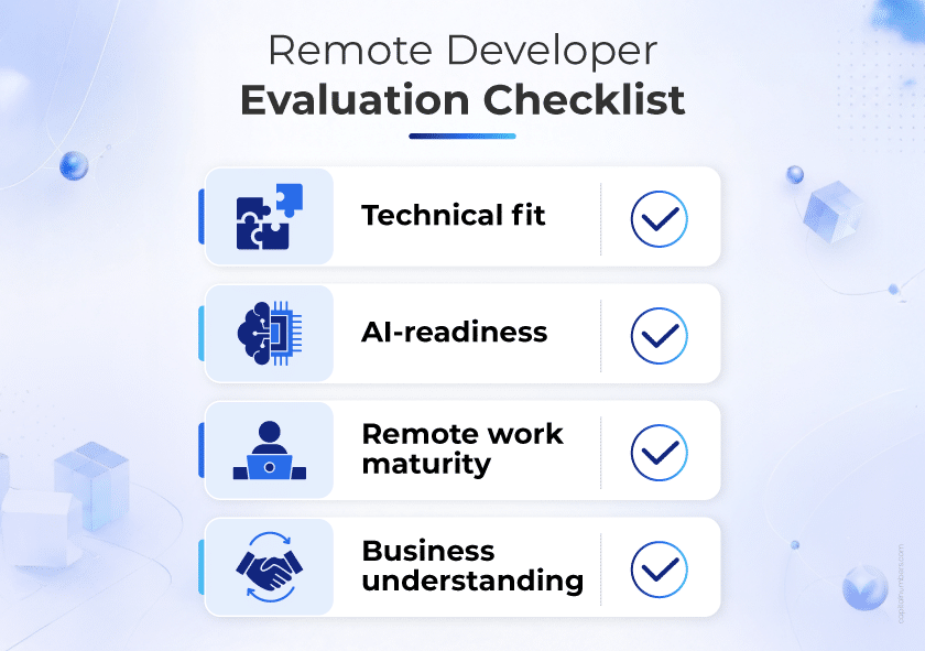 Remote-Developer-Evaluation-Checklist